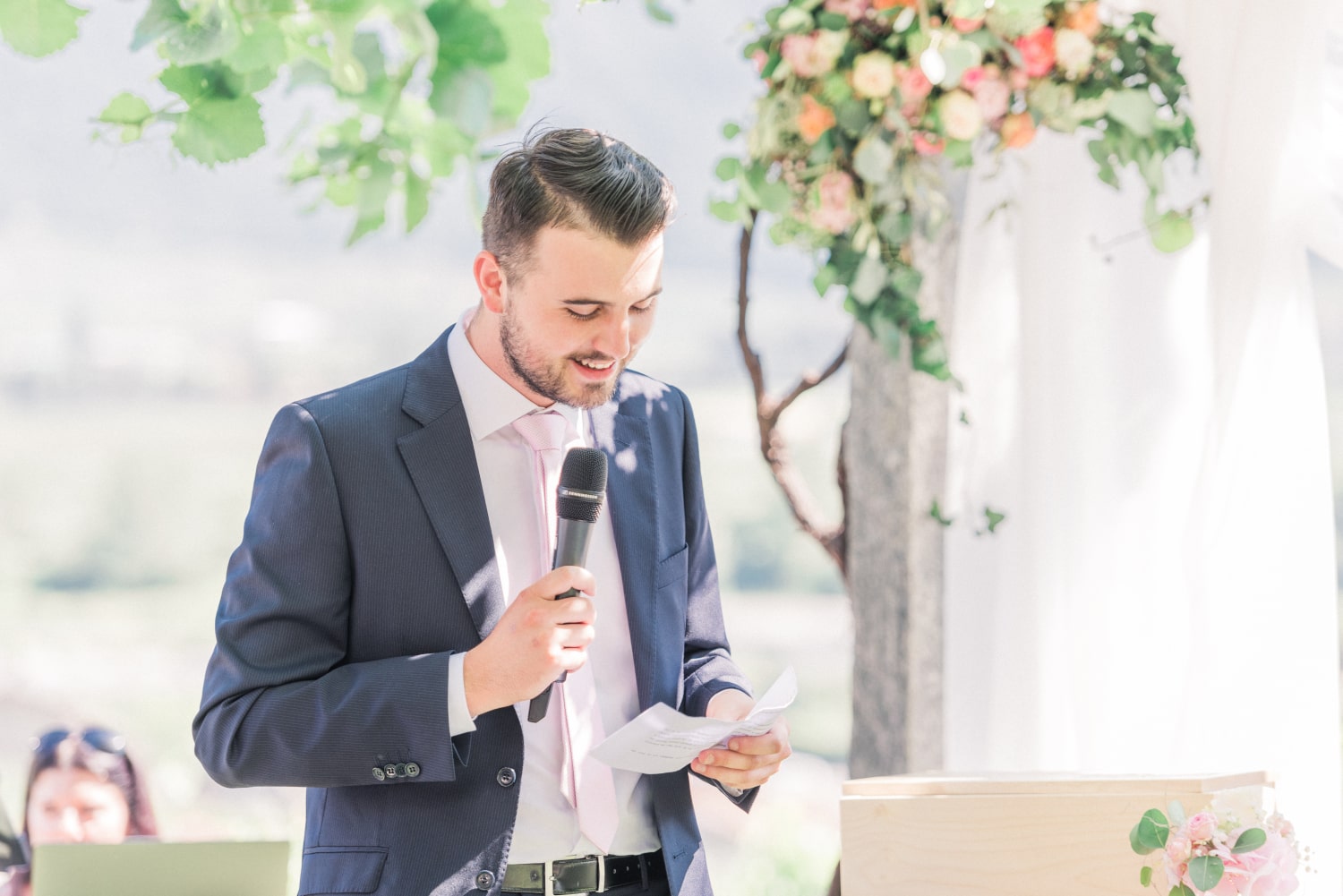 Discours d'un proche lors de la cérémonie laïque