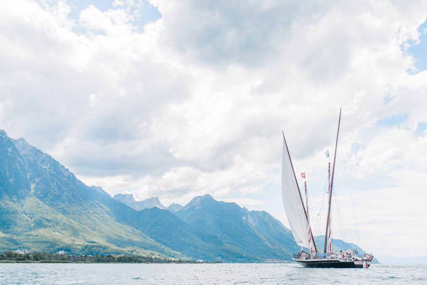 Wedding elopement on a boat