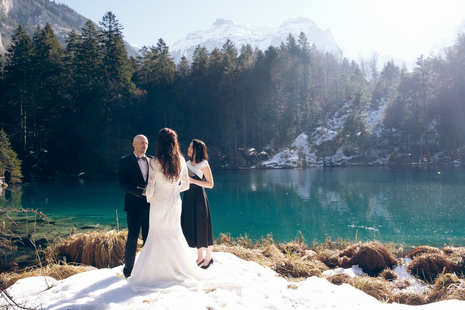 Blausee, one of the best spots for your elopement in Switzerland