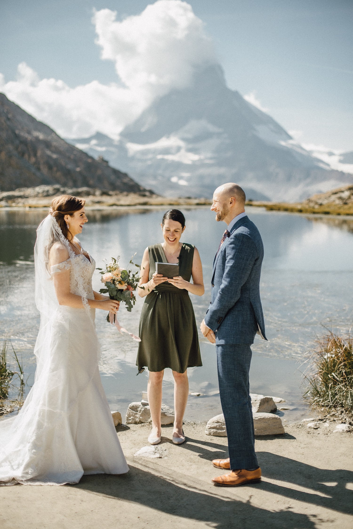getting married in front of the Matterhorn during an intimate ceremony