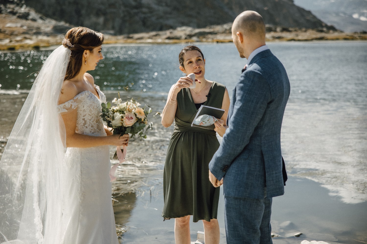 symbolic wedding ceremony in Zermatt
