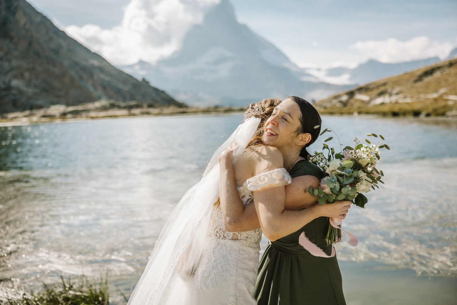 an intimate wedding ceremony celebrated by a multilingual officiant in Switzerland