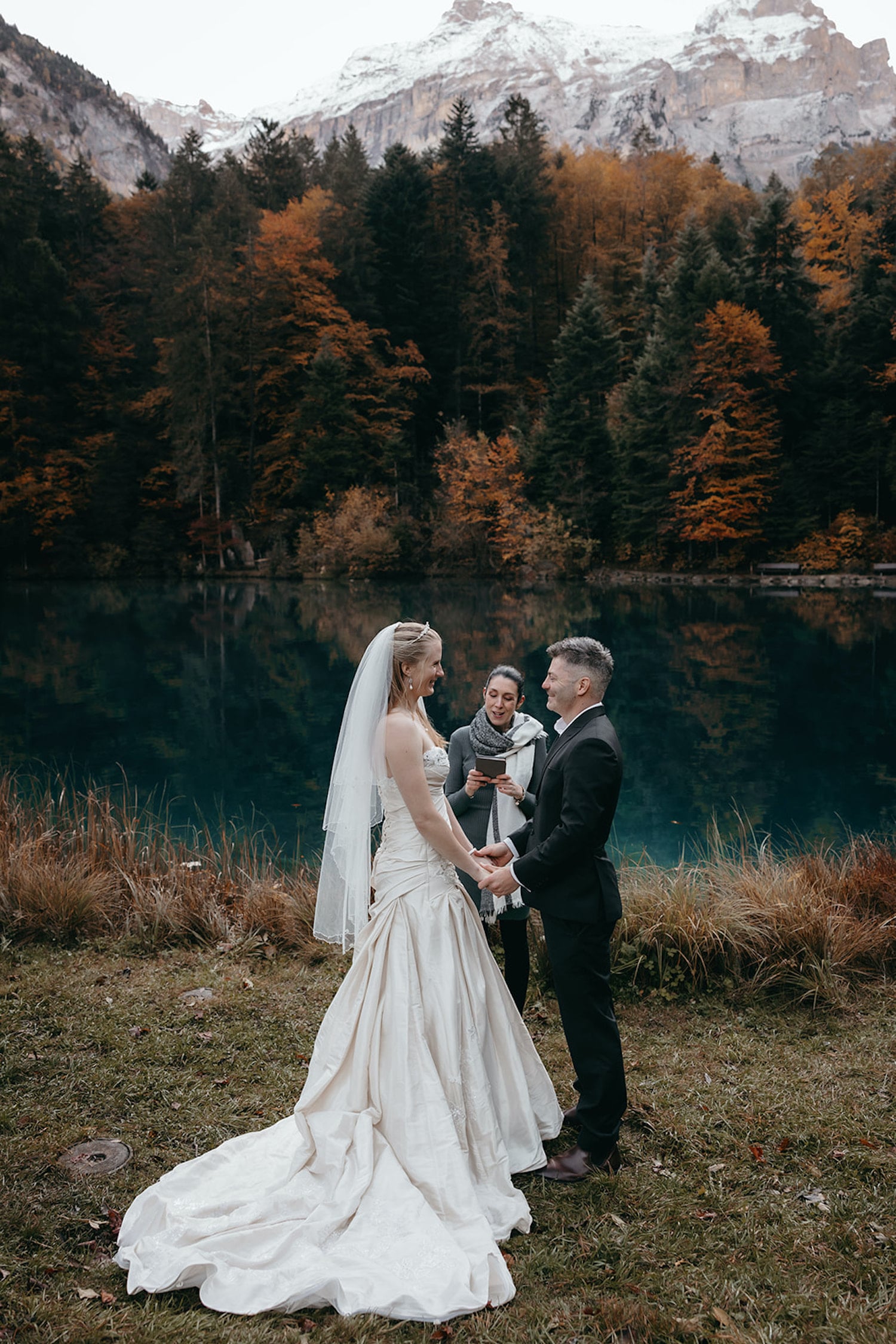 elopement in Blausee, Switzerland