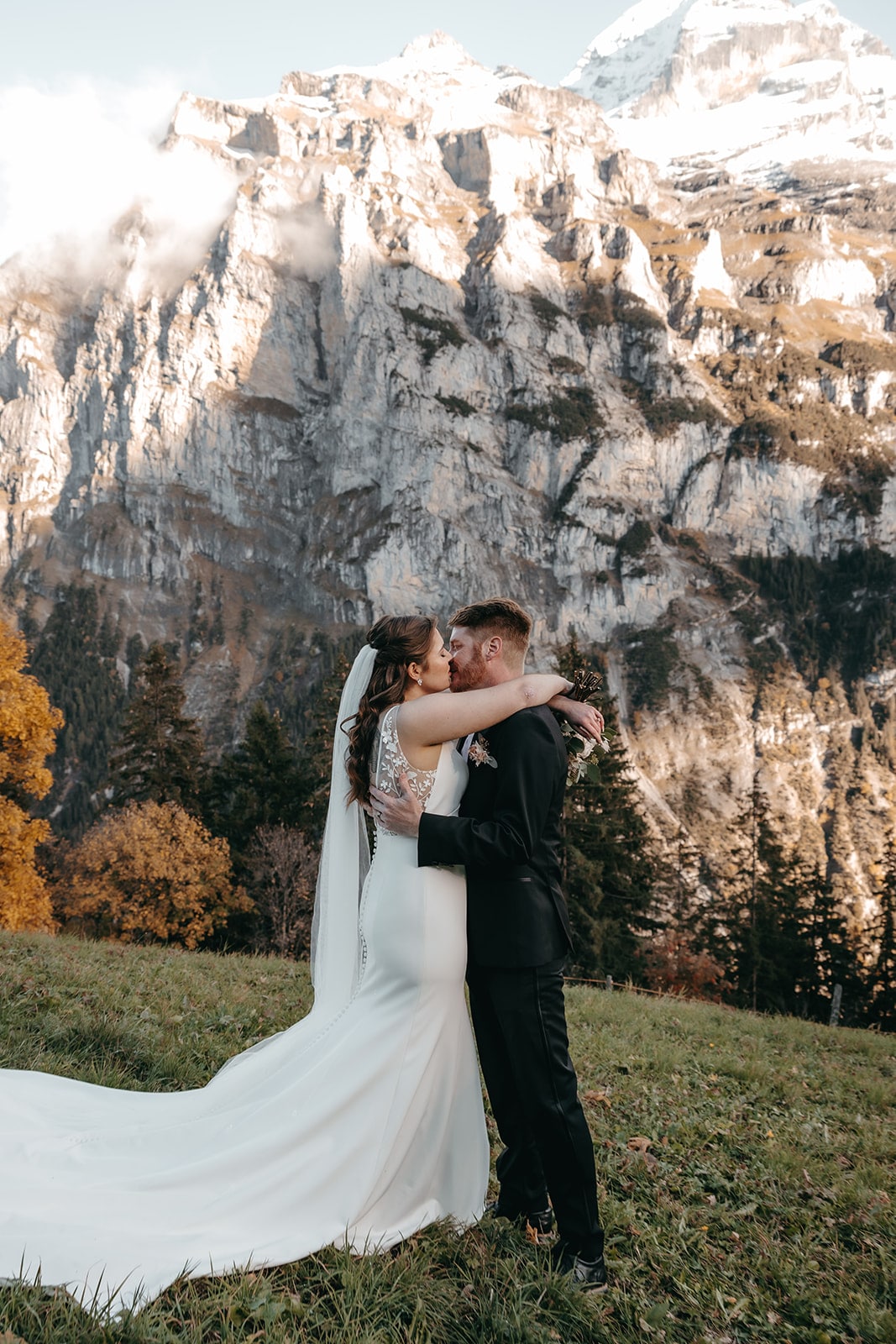 elopement in mürren, switzerland