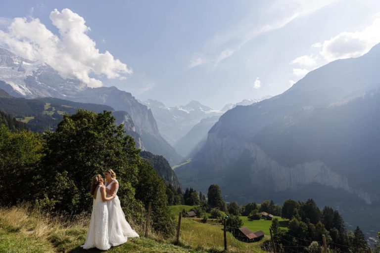 Wedding ceremony in Wengen