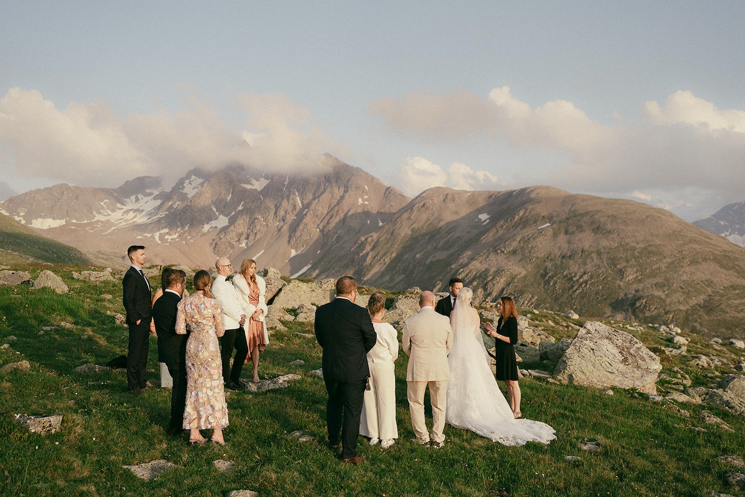 sunset wedding st. moritz