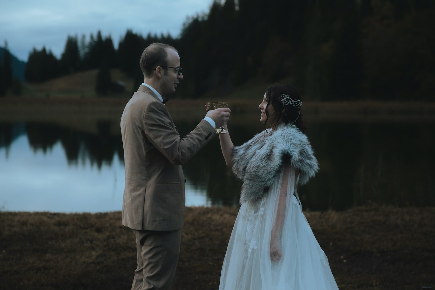 Twilight Lake Ceremony Switzerland