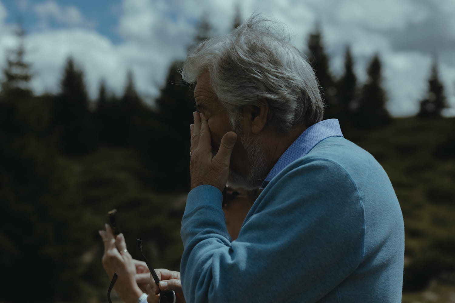 Happy tears during a family ceremony in Switzerland