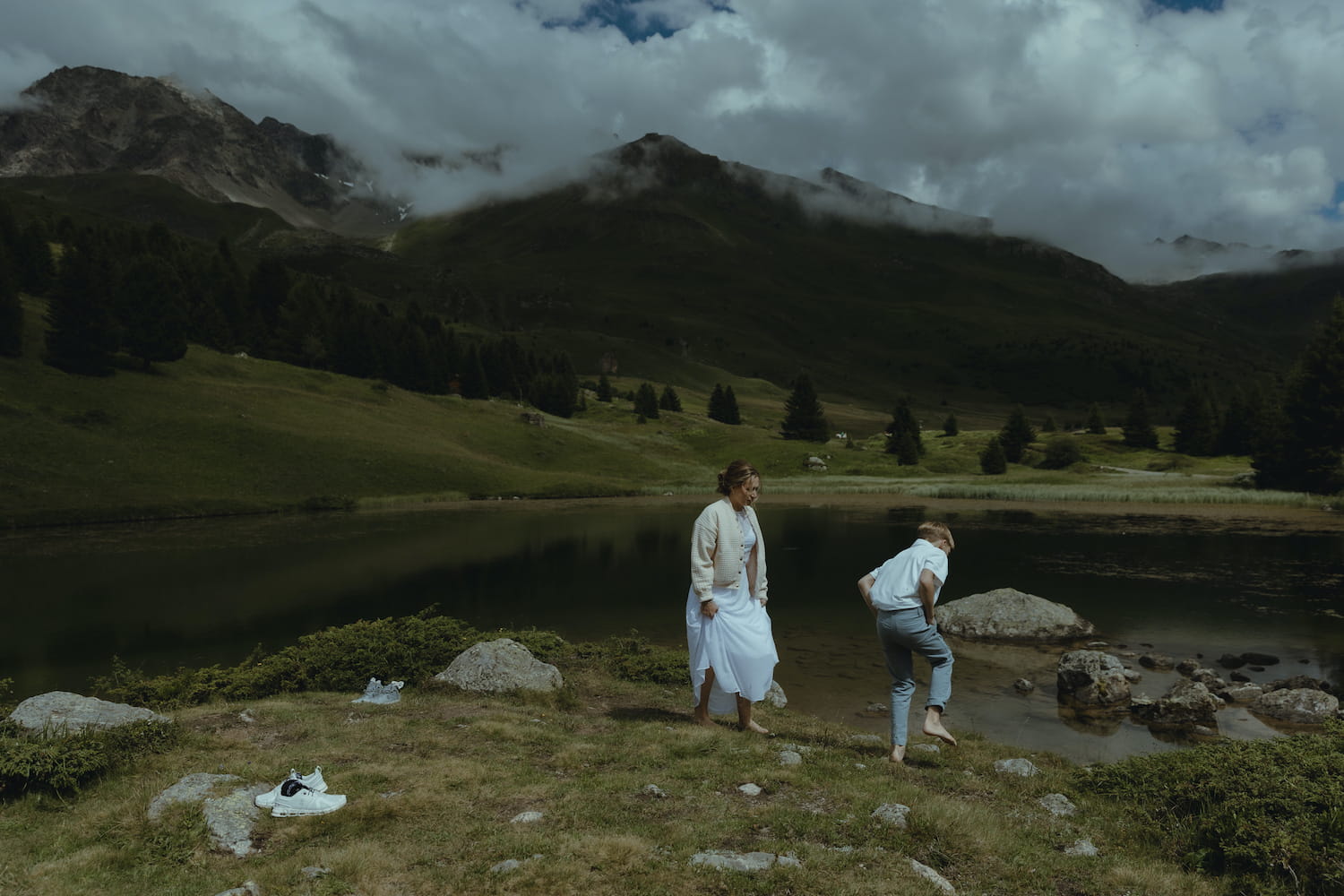 A family ceremony in the Swiss Alps