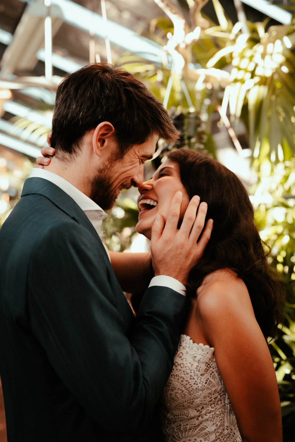 couple in love during their wedding ceremony