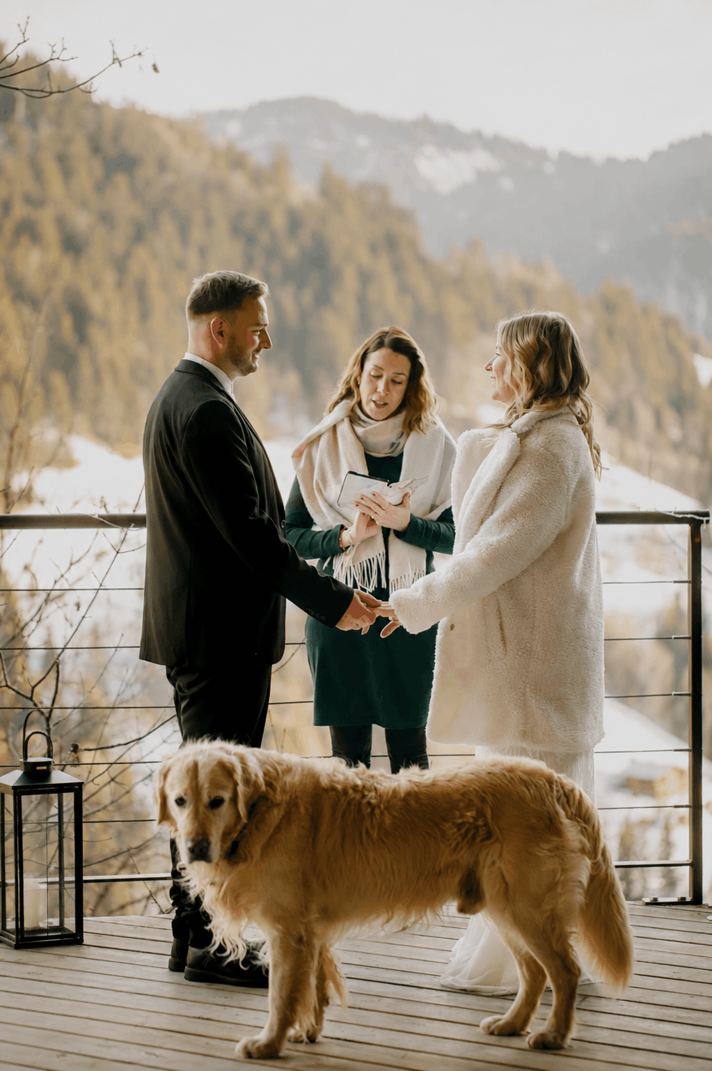 Mountain elopement with dog